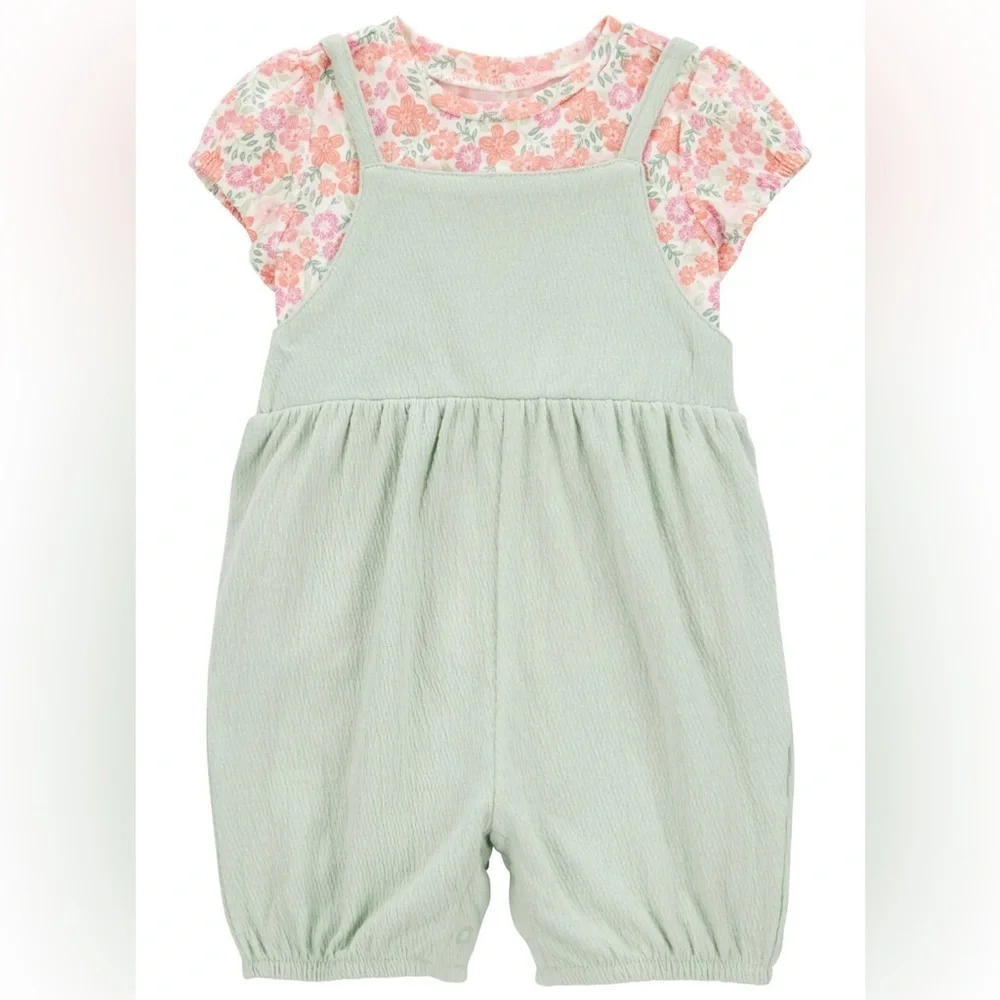 Carter's Soft Green Kids Overalls